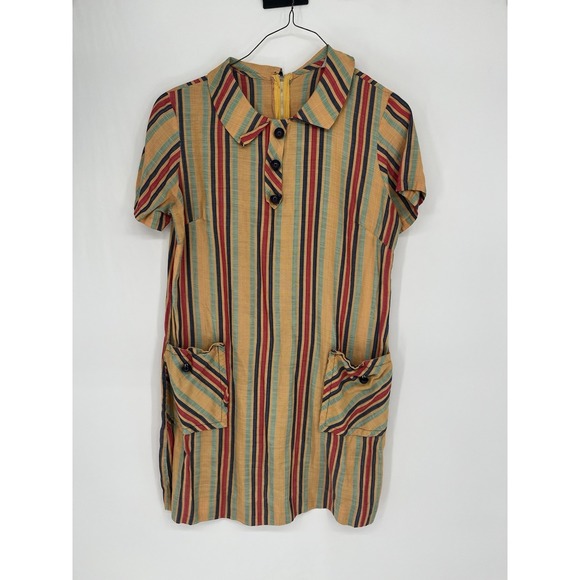 Dresses & Skirts - Vintage Women's House Dress Multi Color Peter Pan Collar Front Pockets No Size